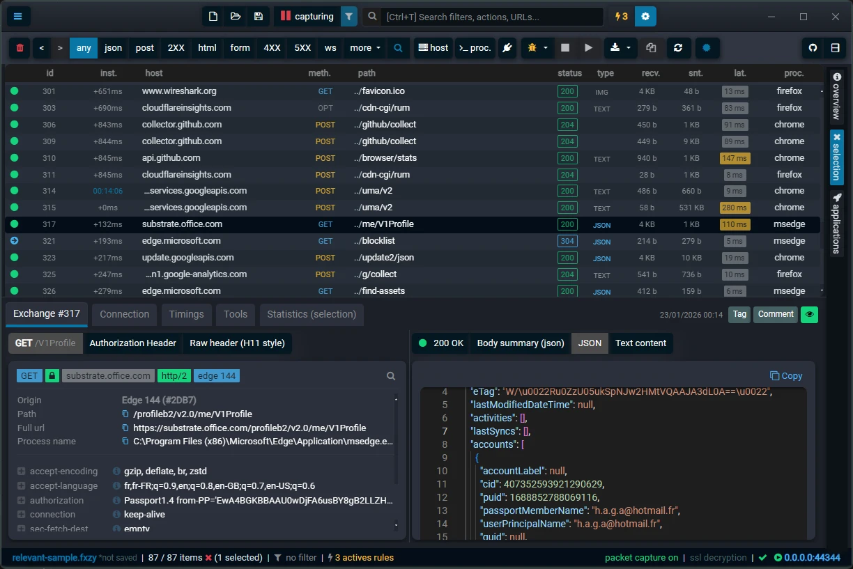 Fluxzy Desktop Overview