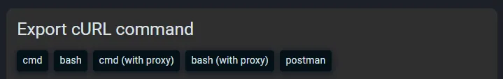 Export as cURL with fluxzy
