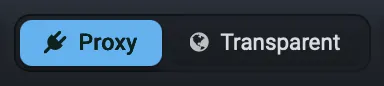 Fluxzy capture mode selector: Proxy vs Transparent