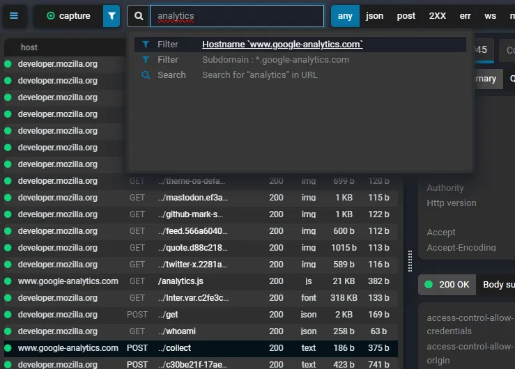 filter with search every where